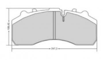 Bremsbelag Actros 1, Actros 2 vo + hi HD
